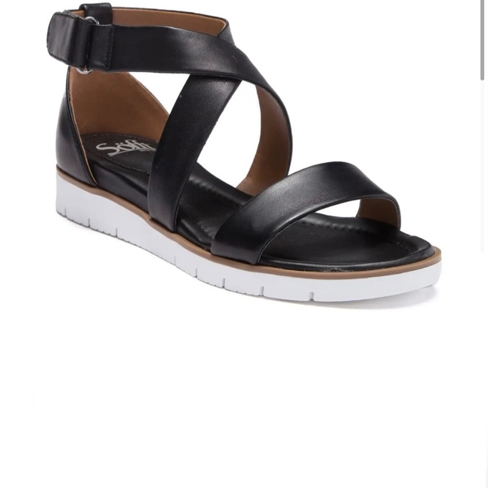 Sofft Reston Black leather Sandals